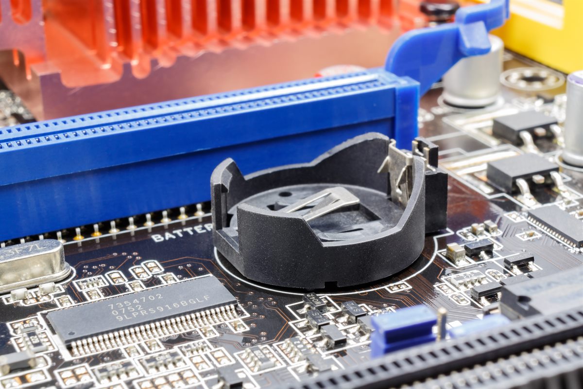 Close-up of computer storage hardware during a data recovery assessment